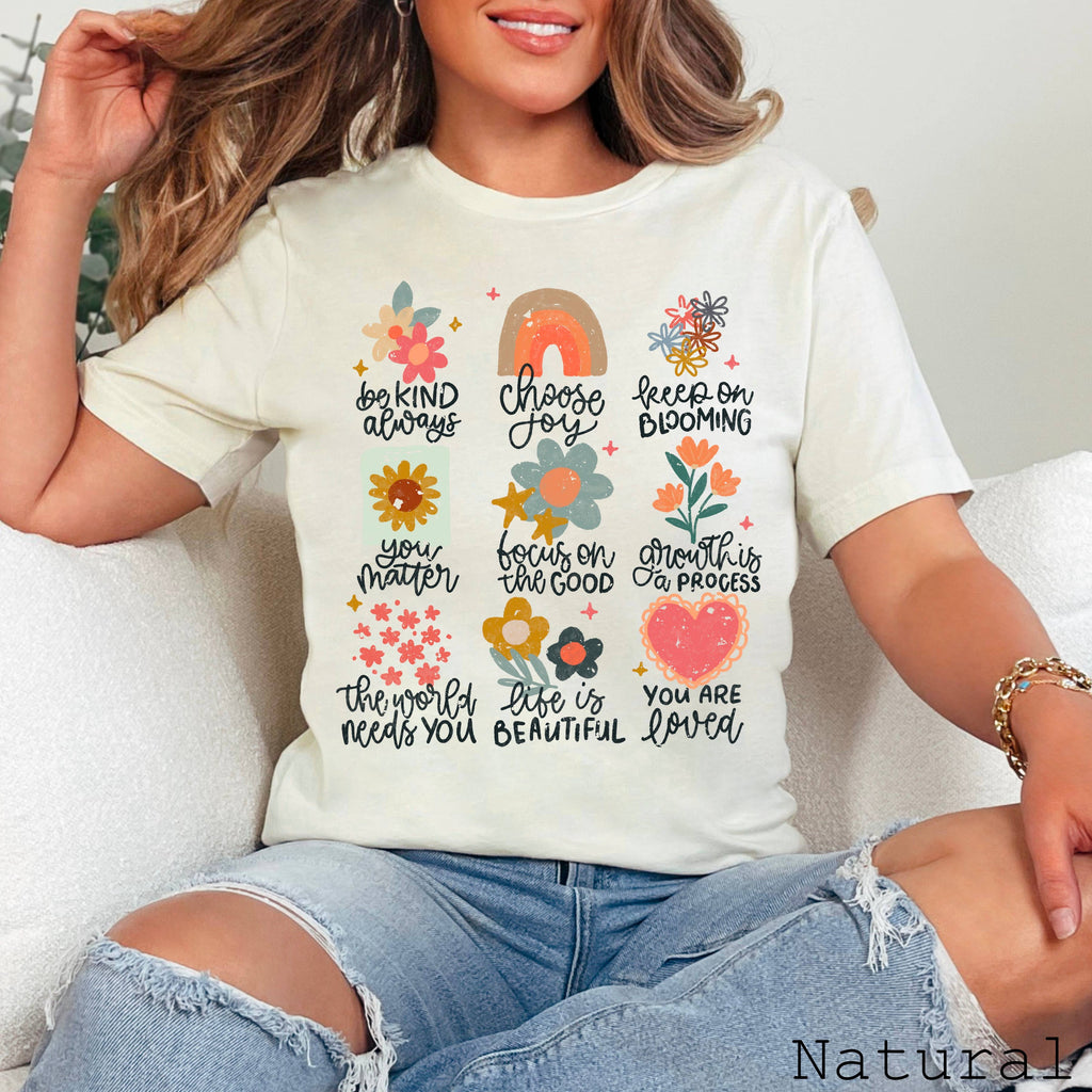Positive Affirmations Spring Graphic Bella Canvas - Adult & Kids T-Shirts, Sweatshirts & Hoodies apparel design preview 1