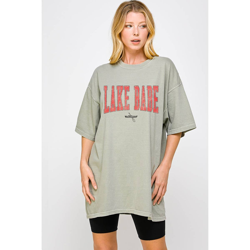 Lake Babe Vintage Graphic Oversized - Adult & Kids T-Shirts, Sweatshirts & Hoodies apparel design preview 1