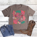 Western Boho Cowgirl Boot and Flowers Graphic - Adult & Kids T-Shirts, Sweatshirts & Hoodies apparel design preview 1