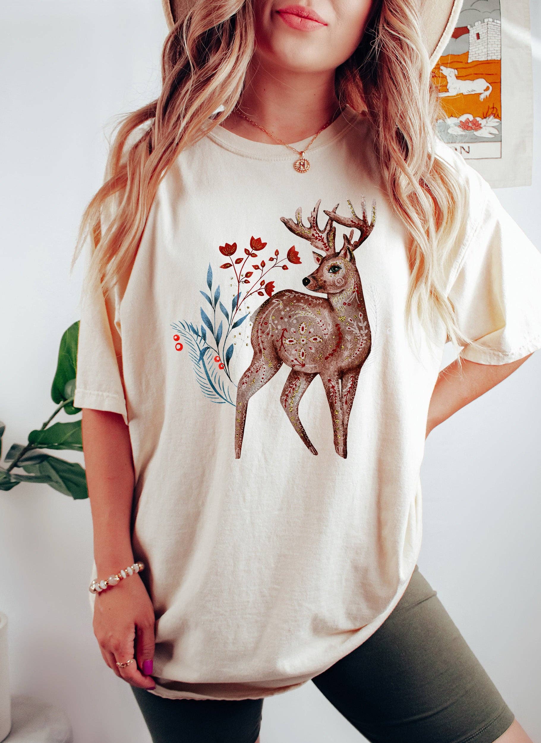 Scandinavian Folk Deer - Adult & Kids T-Shirts, Sweatshirts & Hoodies apparel design preview 1