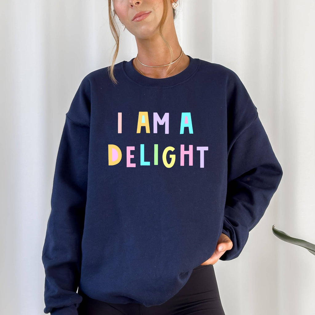 I Am A Delight Positivity Sarcastic, Mom Pastel - Adult & Kids T-Shirts, Sweatshirts & Hoodies apparel design preview 1