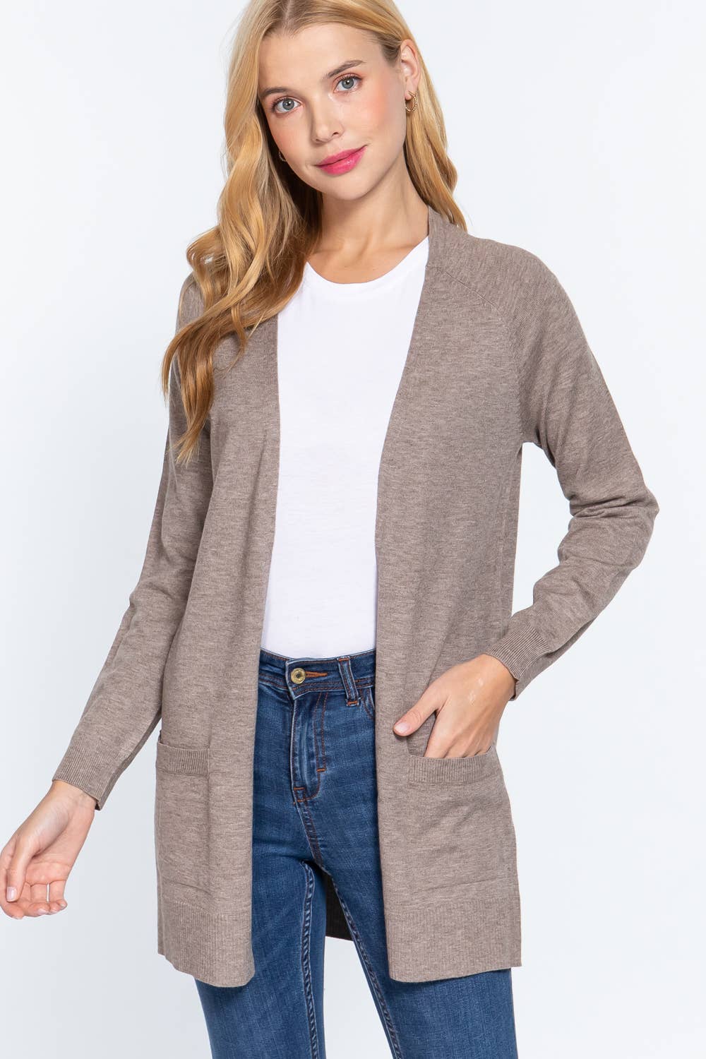 ,....SI-21342 Raglan Slv Open Sweater Cardigan - Adult & Kids T-Shirts, Sweatshirts & Hoodies apparel design preview 1