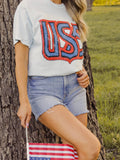 USA Monogram Chambray Comfort Colors - Adult & Kids T-Shirts, Sweatshirts & Hoodies apparel design preview 1