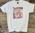 Oh Come Let Us Adore Him Colorful with Cross On White - Adult & Kids T-Shirts, Sweatshirts & Hoodies apparel design preview 1