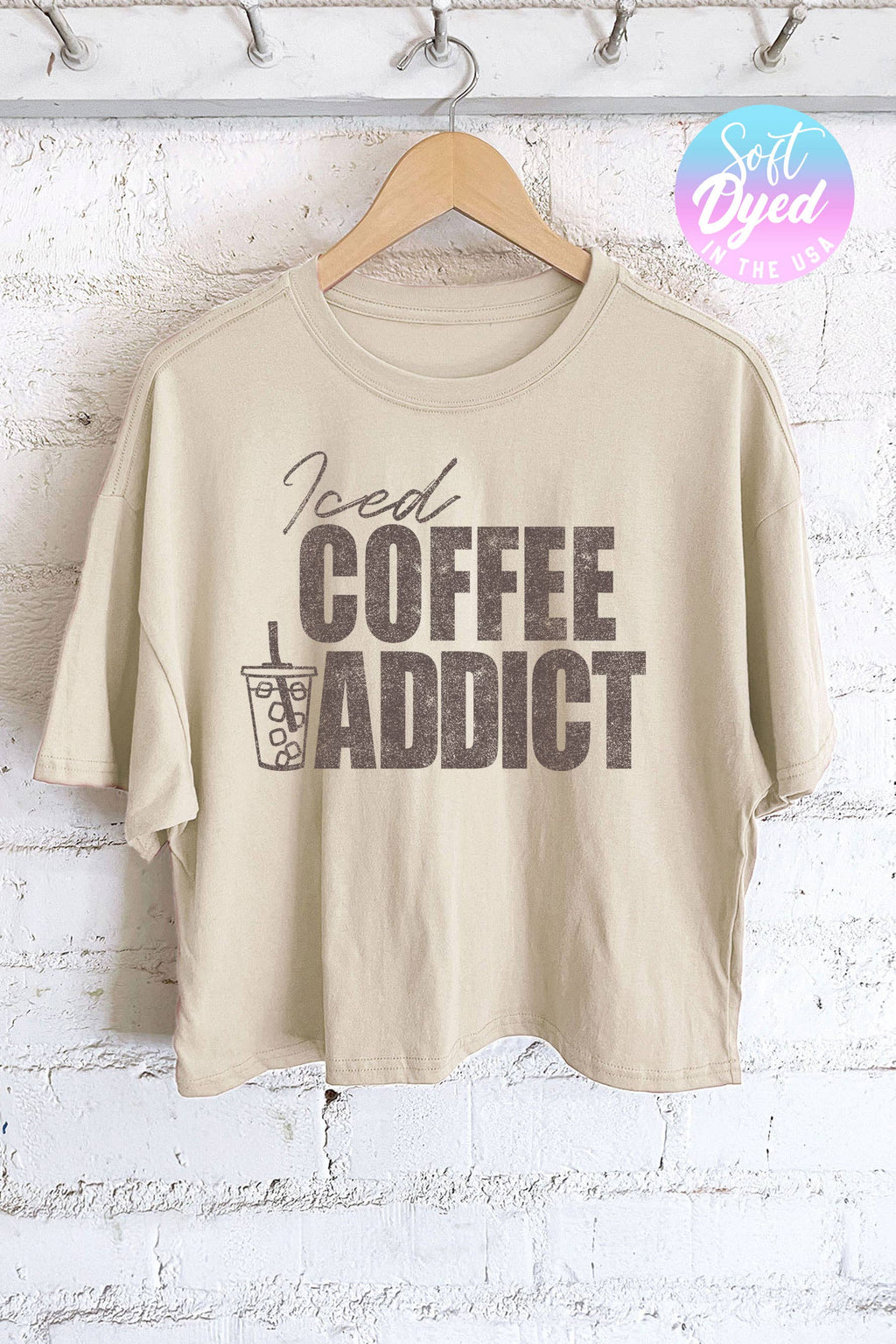 Iced Coffee Addict - Adult & Kids T-Shirts, Sweatshirts & Hoodies apparel design preview 1