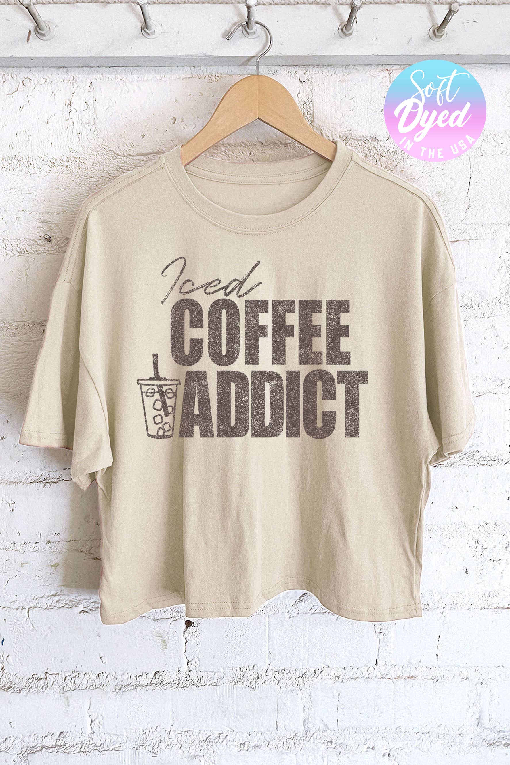 Iced Coffee Addict - Adult & Kids T-Shirts, Sweatshirts & Hoodies apparel design preview 1