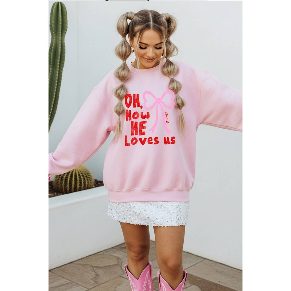 Oh How He Loves Us Graphic - Adult & Kids T-Shirts, Sweatshirts & Hoodies apparel design preview 1
