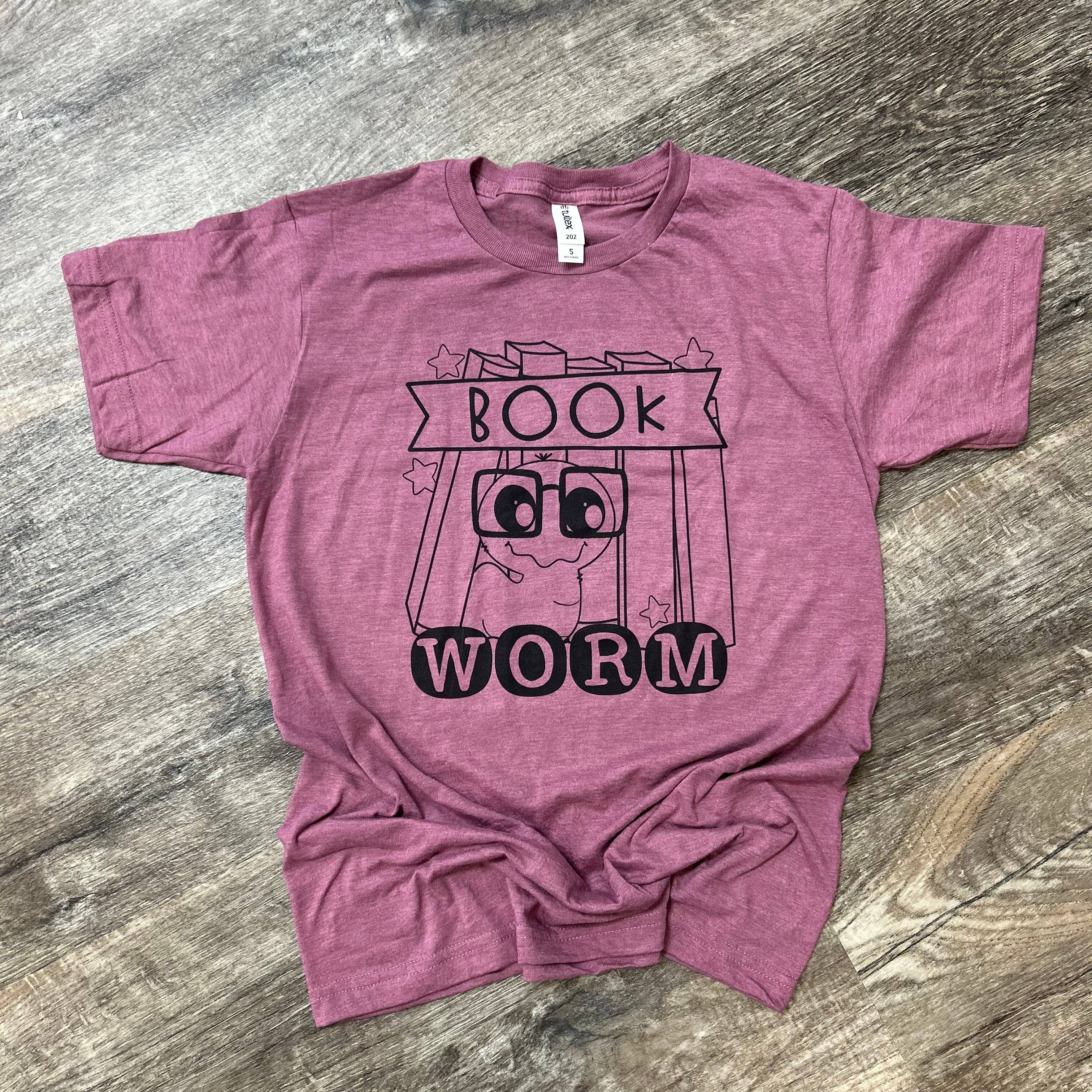 Book Worm On Cassis - Adult & Kids T-Shirts, Sweatshirts & Hoodies apparel design preview 1