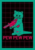 Pew Vaporwave Postcard - Adult & Kids T-Shirts, Sweatshirts & Hoodies apparel design preview 1