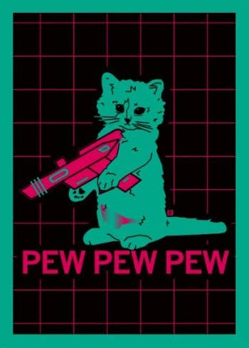 Pew Vaporwave Postcard - Adult & Kids T-Shirts, Sweatshirts & Hoodies apparel design preview 1