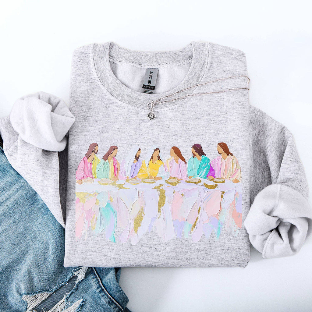 Glittery, Last Supper, Easter Religious Christian - Adult & Kids T-Shirts, Sweatshirts & Hoodies apparel design preview 1