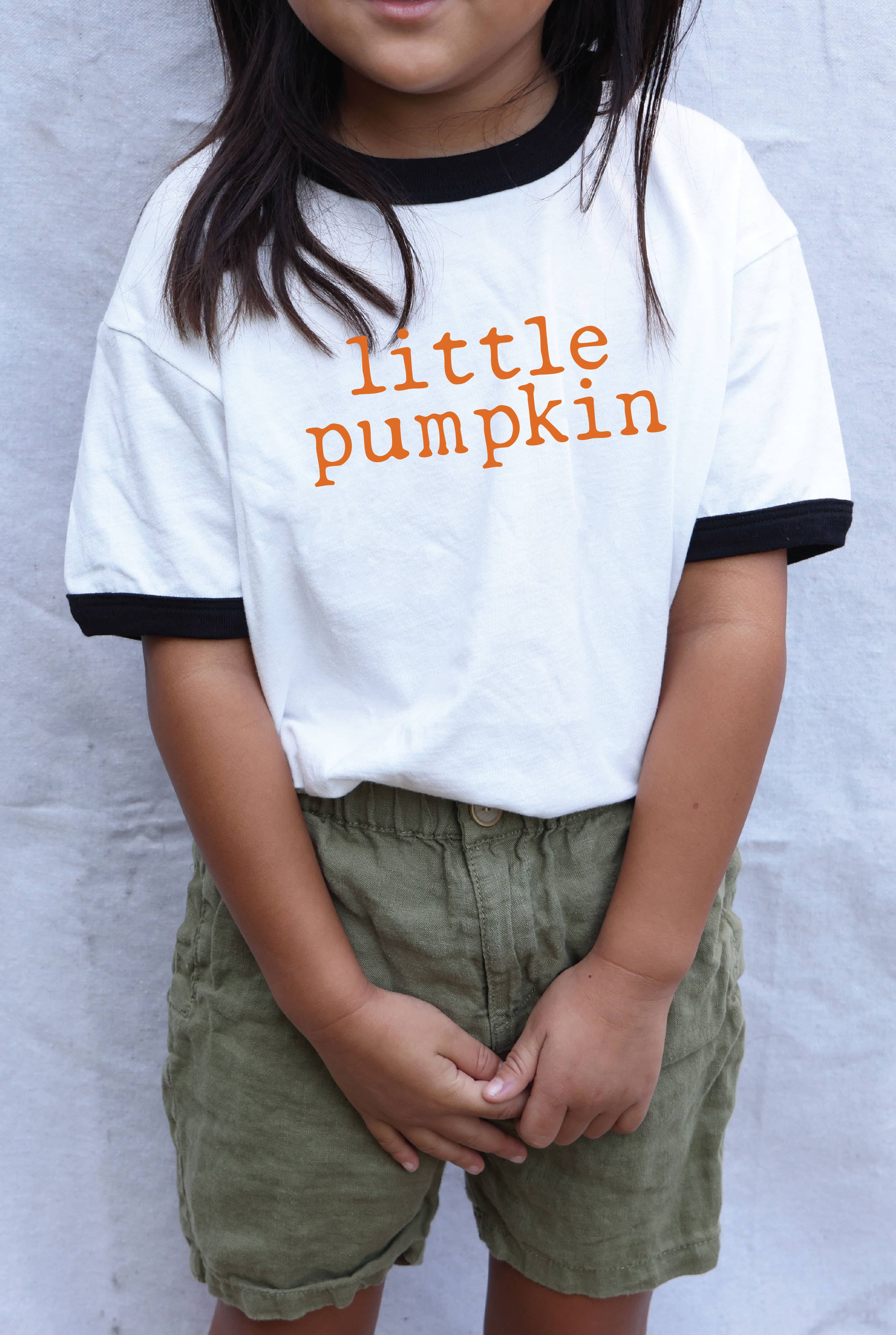 Little Pumpkin Toddler Unisex Ringer Top - Adult & Kids T-Shirts, Sweatshirts & Hoodies apparel design preview 1
