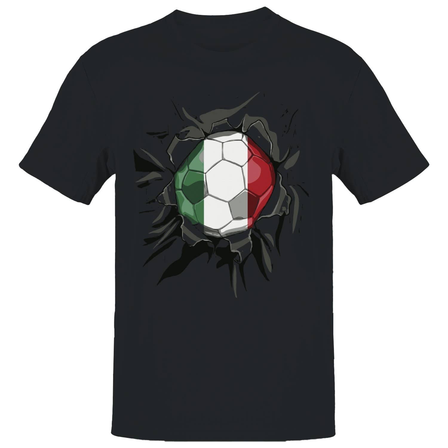 Italy Soccer Ball Smash Men's - Adult & Kids T-Shirts, Sweatshirts & Hoodies apparel design preview 1