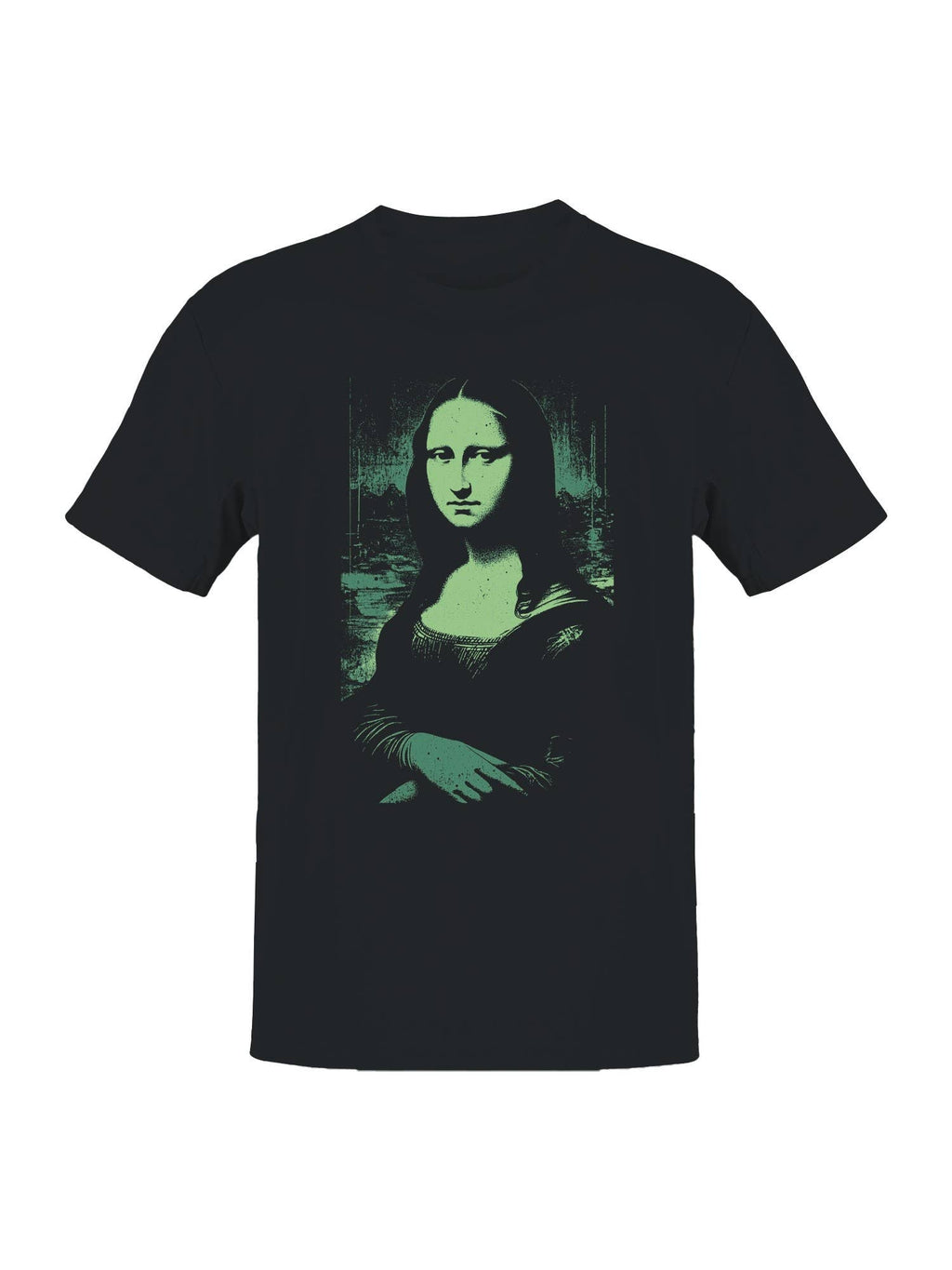 Neon Green Mona Lisa Print Men's - Adult & Kids T-Shirts, Sweatshirts & Hoodies apparel design preview 1