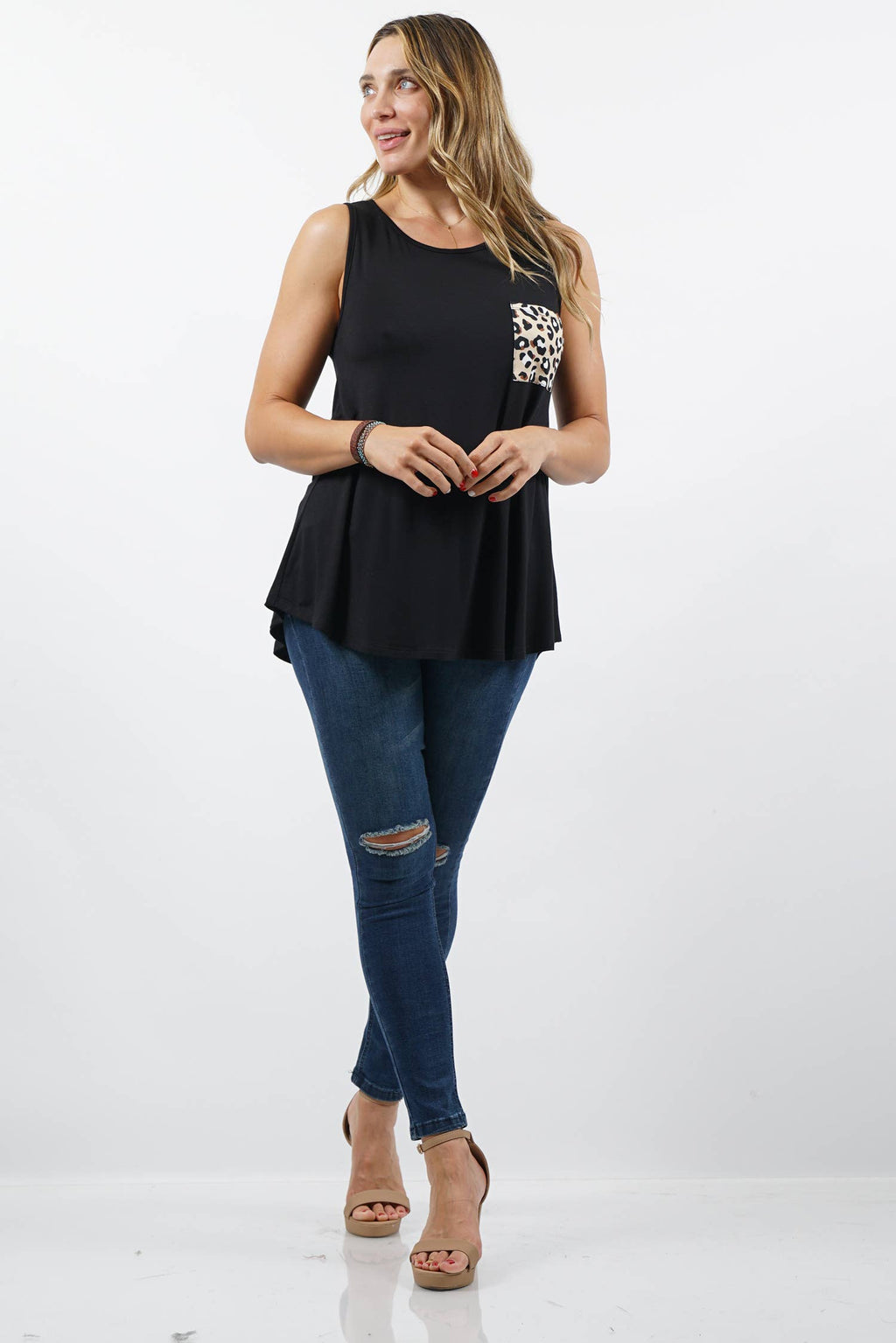 ....SI-16527 Leopard Pocket Sleeveless Tunic - Adult & Kids T-Shirts, Sweatshirts & Hoodies apparel design preview 1