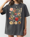 Autumn Pressed Flowers, Leaves, Botanical, Fall - Adult & Kids T-Shirts, Sweatshirts & Hoodies apparel design preview 1