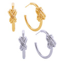 14K Gold Dipped Knotted Hoop Post Earrings - Adult & Kids T-Shirts, Sweatshirts & Hoodies apparel design preview 1