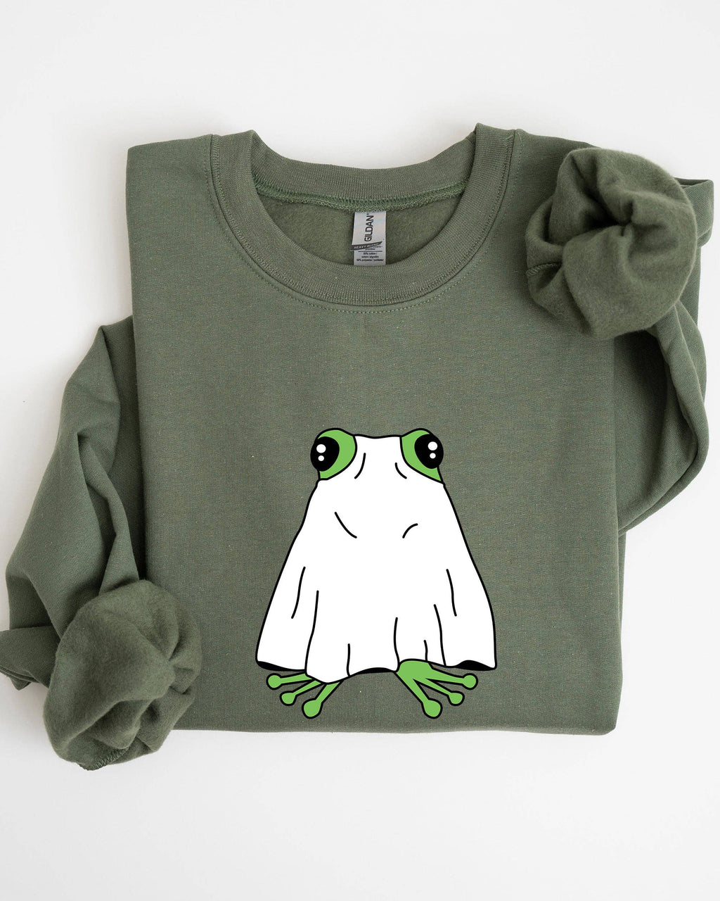 Frog, Ghost, Skeleton, Spooky, Funny, Halloween - Adult & Kids T-Shirts, Sweatshirts & Hoodies apparel design preview 1