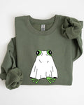 Frog, Ghost, Skeleton, Spooky, Funny, Halloween - Adult & Kids T-Shirts, Sweatshirts & Hoodies apparel design preview 1
