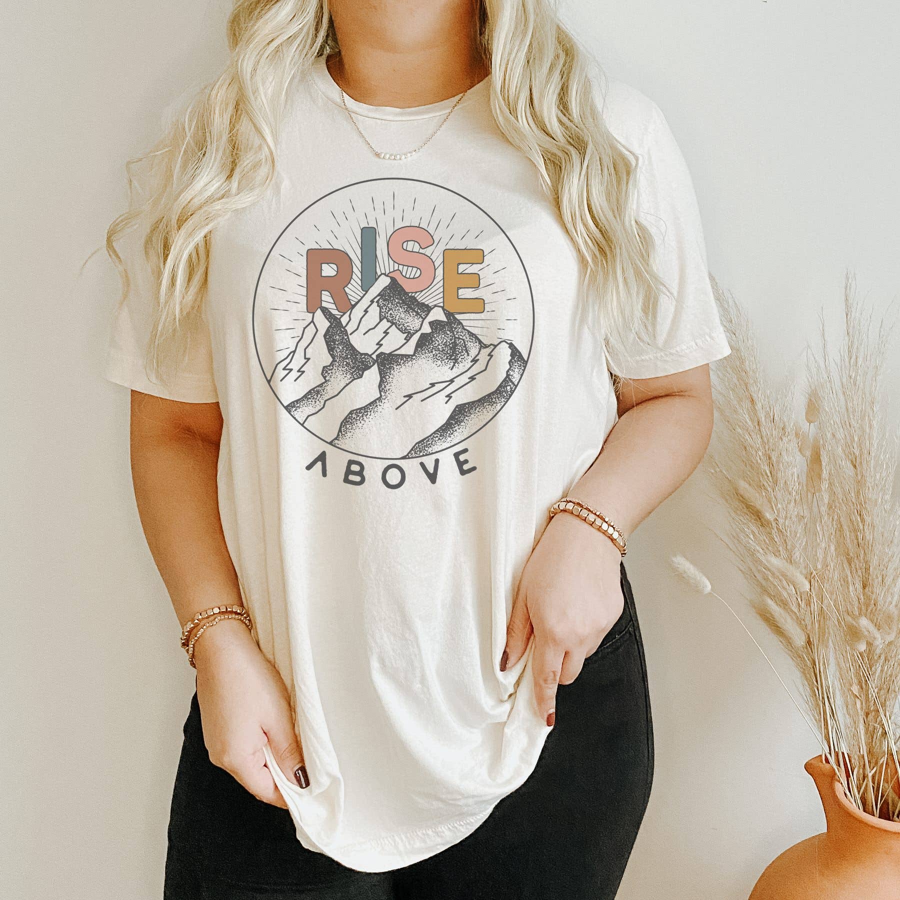 Rise Above Mountains Outdoor - Adult & Kids T-Shirts, Sweatshirts & Hoodies apparel design preview 1