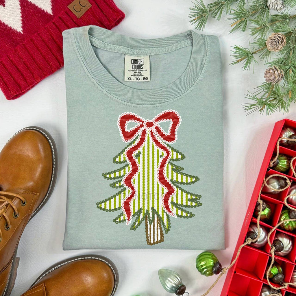 Seersucker Christmas Tree - Adult & Kids T-Shirts, Sweatshirts & Hoodies apparel design preview 1