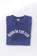 Born in the USA Mineral Washed Graphic Top - Adult & Kids T-Shirts, Sweatshirts & Hoodies apparel design preview 1