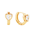 14K Gold-Dipped Cz Heart Huggie Earring - Adult & Kids T-Shirts, Sweatshirts & Hoodies apparel design preview 1