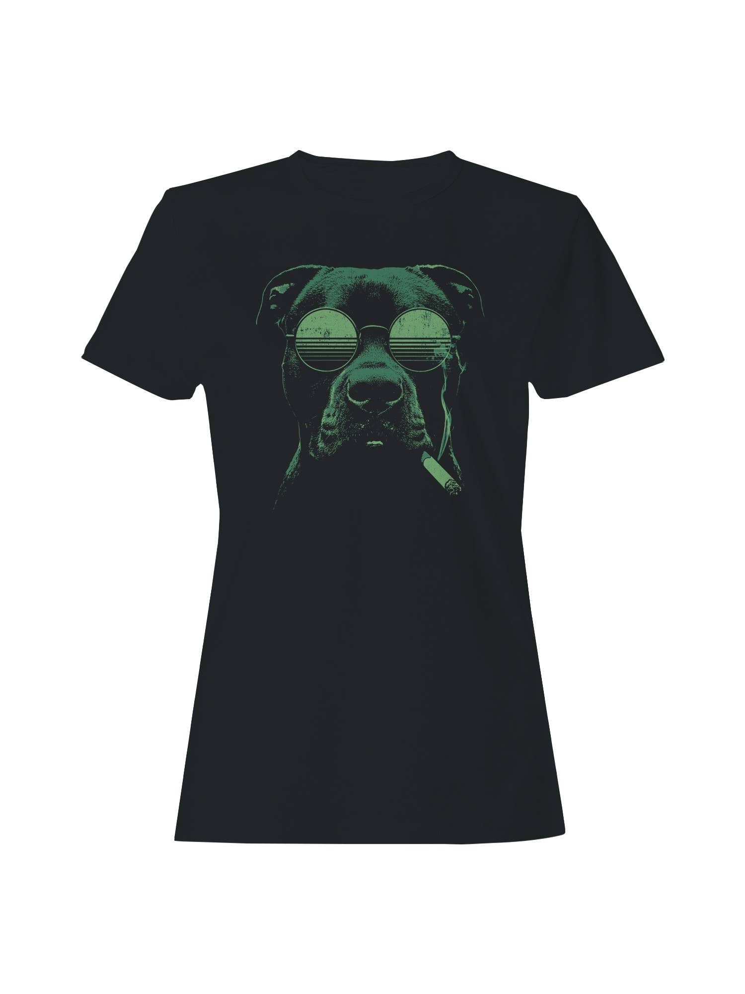 Cool Dog with Sunglasses Smoke Women's - Adult & Kids T-Shirts, Sweatshirts & Hoodies apparel design preview 1