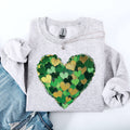 Painted Hearts, St Patrick's Day, Shamrock Clover - Adult & Kids T-Shirts, Sweatshirts & Hoodies apparel design preview 1