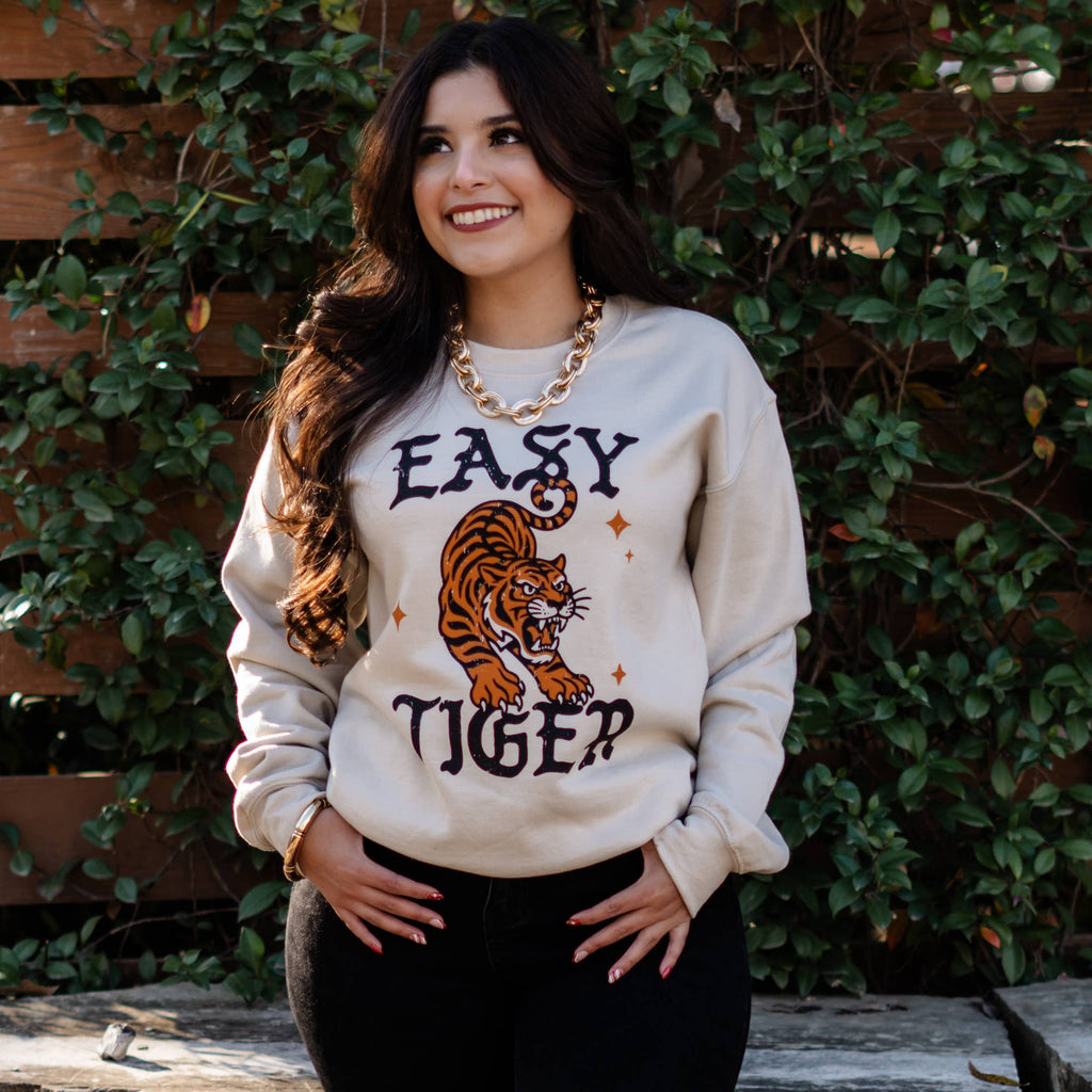 Easy Tiger Vintage Graphic Retro Western Style - Adult & Kids T-Shirts, Sweatshirts & Hoodies apparel design preview 1