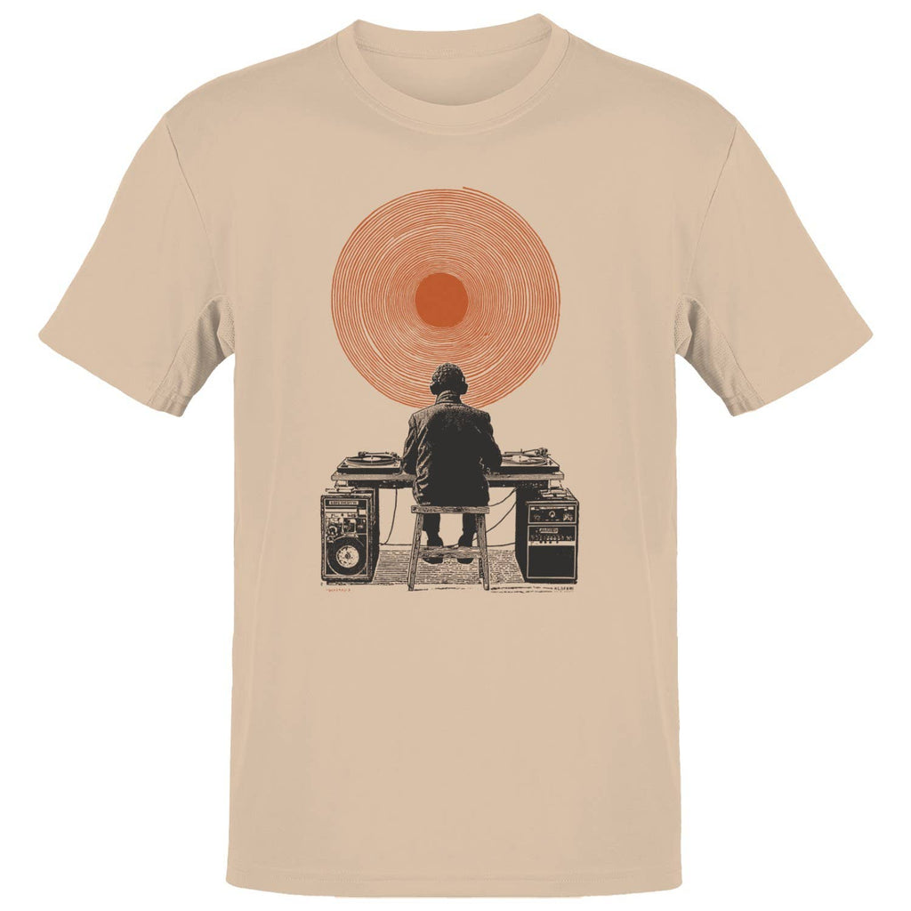 Sunset Vintage Dj Men's - Adult & Kids T-Shirts, Sweatshirts & Hoodies apparel design preview 1