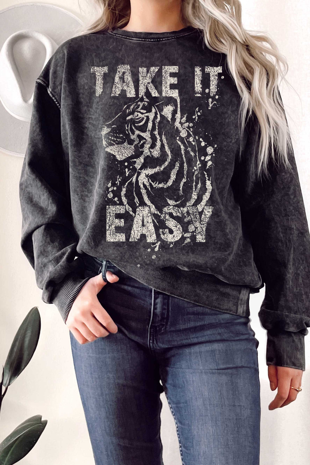 Take It Easy Graphic Mineral Terry - Adult & Kids T-Shirts, Sweatshirts & Hoodies apparel design preview 1