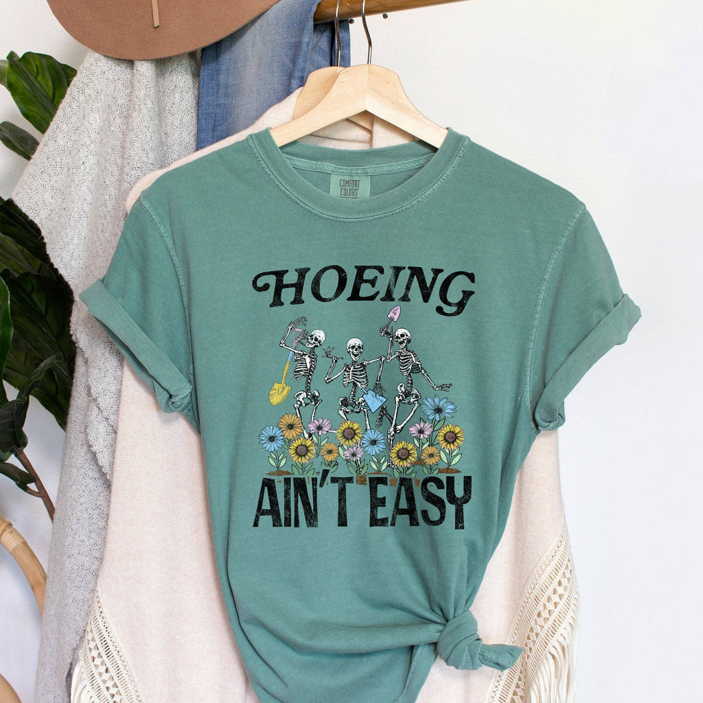 Hoeing Ain't Easy Funny - Adult & Kids T-Shirts, Sweatshirts & Hoodies apparel design preview 1