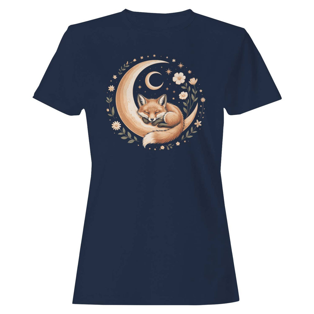 Sleeping Fox Crescent Moon Women's - Adult & Kids T-Shirts, Sweatshirts & Hoodies apparel design preview 1