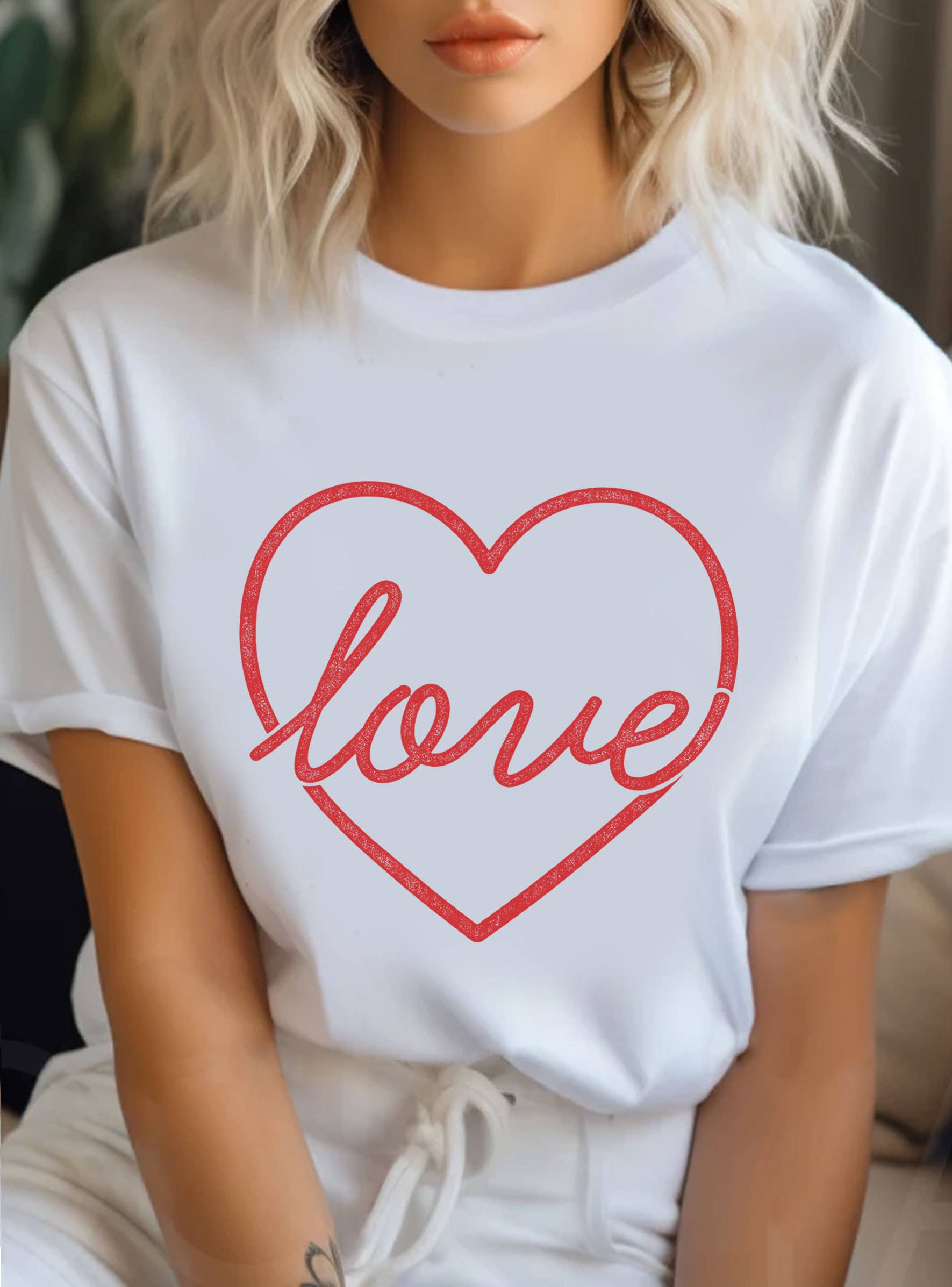 Love Heart Valentine Graphic - Adult & Kids T-Shirts, Sweatshirts & Hoodies apparel design preview 1