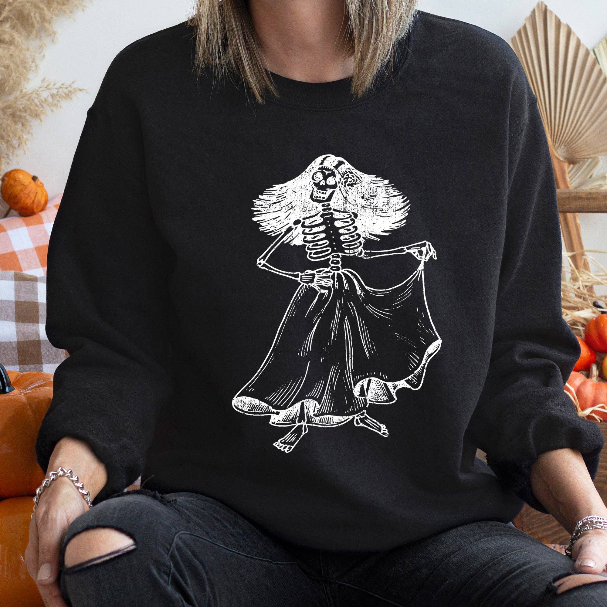 Day of the Dead Vintage Lady Halloween - Adult & Kids T-Shirts, Sweatshirts & Hoodies apparel design preview 1