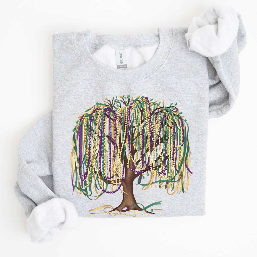 Bead Tree, Mardi Gras Fleur De Lis Fat Tuesday - Adult & Kids T-Shirts, Sweatshirts & Hoodies apparel design preview 1