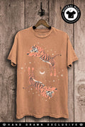 Tigers and Moon Graphic Top - Adult & Kids T-Shirts, Sweatshirts & Hoodies apparel design preview 1