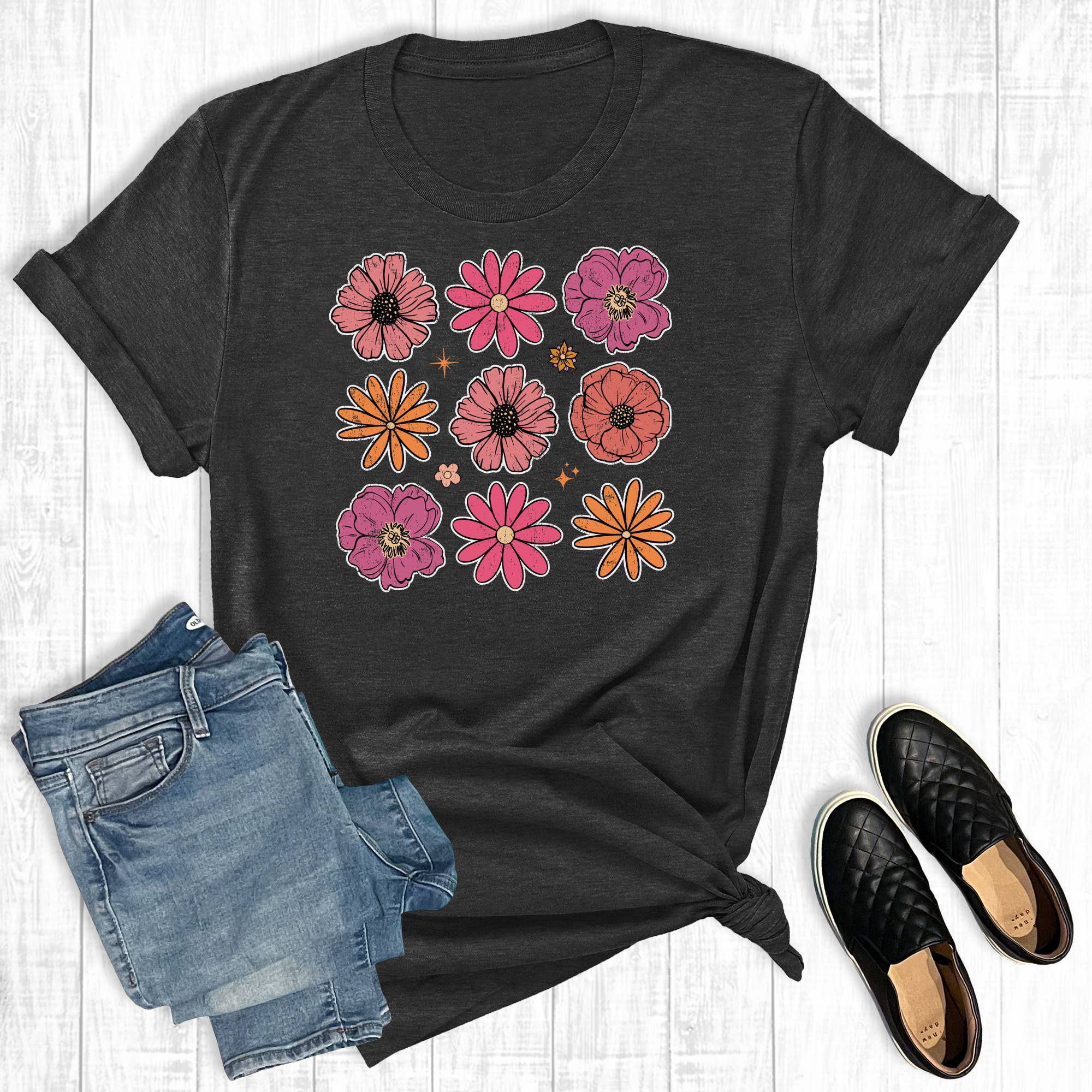 Summer Flowers Graphic - Adult & Kids T-Shirts, Sweatshirts & Hoodies apparel design preview 1