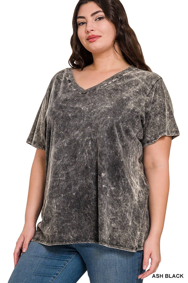 .Plus Size Washed Cotton Top - Adult & Kids T-Shirts, Sweatshirts & Hoodies apparel design preview 1