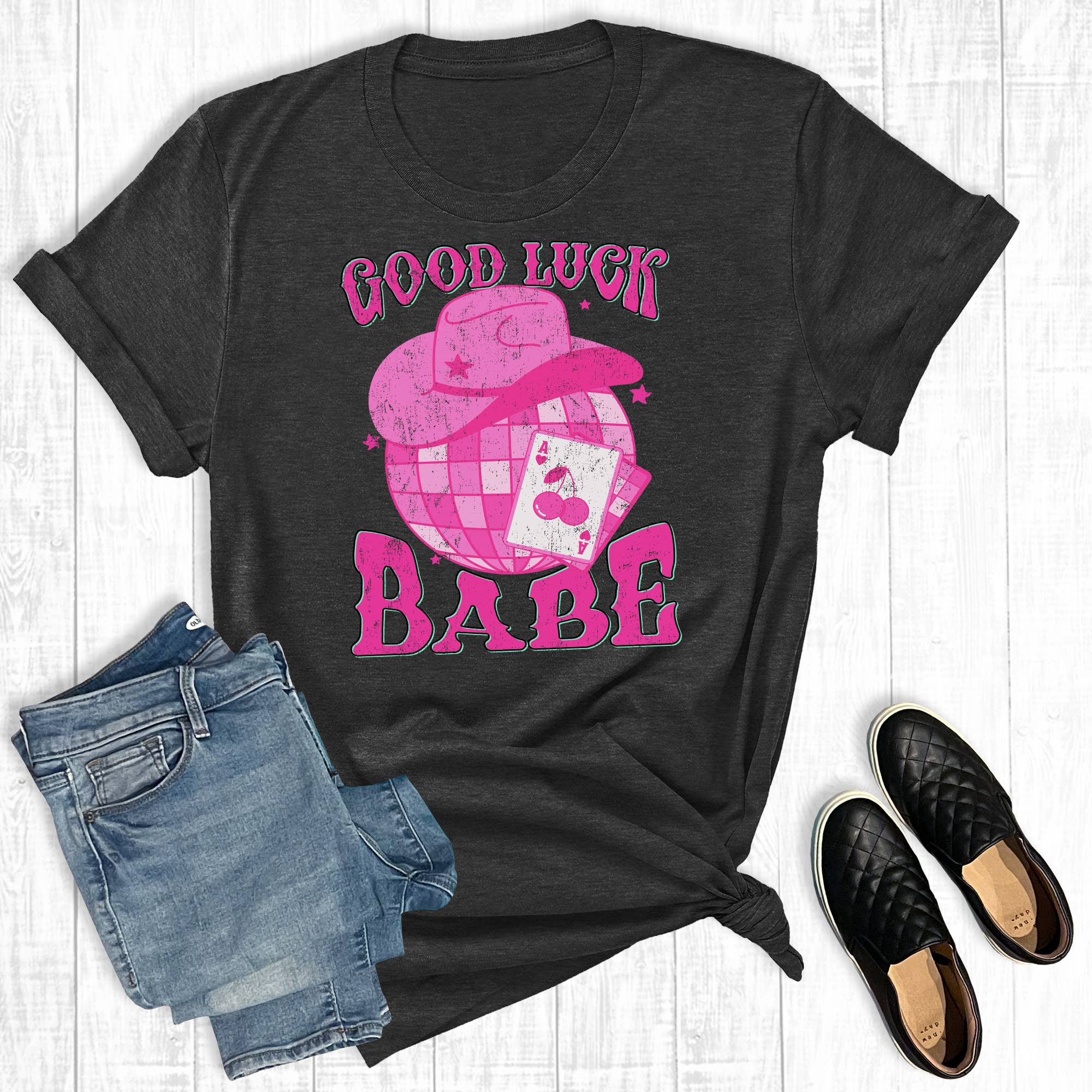 Western Good Luck Babe Graphic - Adult & Kids T-Shirts, Sweatshirts & Hoodies apparel design preview 1