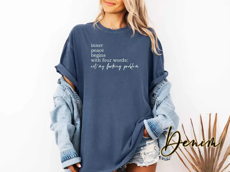 Inner Peace Begins with Four Words Sarcastic - Adult & Kids T-Shirts, Sweatshirts & Hoodies apparel design preview 1