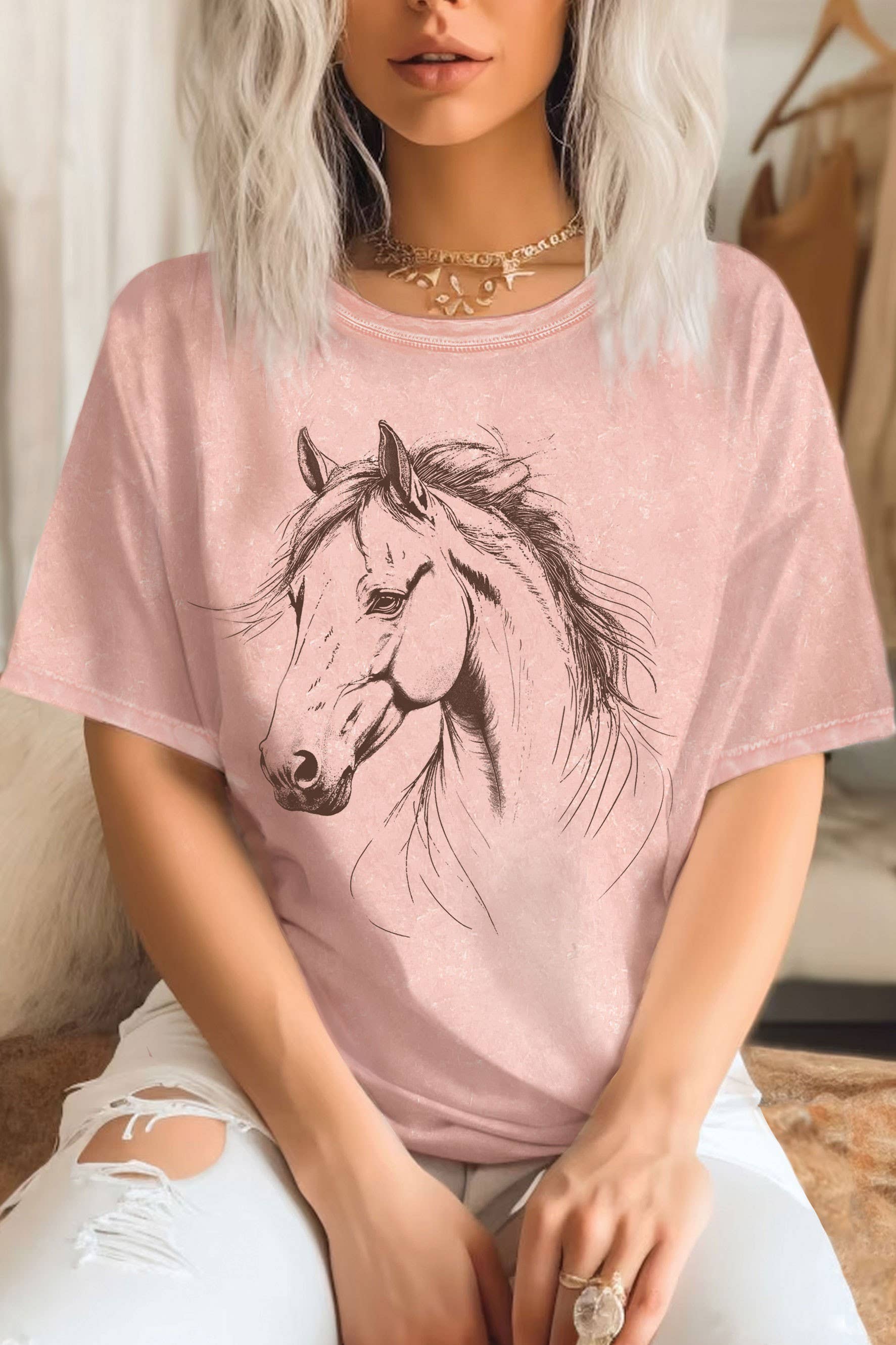 Horse Sketch Mineral Graphic - Adult & Kids T-Shirts, Sweatshirts & Hoodies apparel design preview 1
