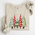 Retro Christmas Trees, Winter, Snow, Santa - Adult & Kids T-Shirts, Sweatshirts & Hoodies apparel design preview 1