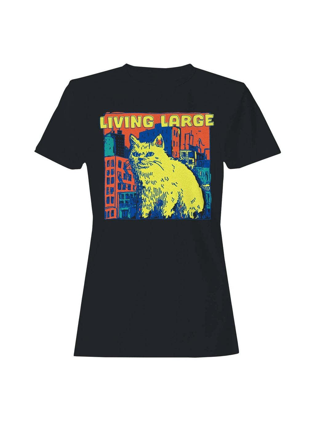 Giant Cat in Urban Jungle Women's - Adult & Kids T-Shirts, Sweatshirts & Hoodies apparel design preview 1