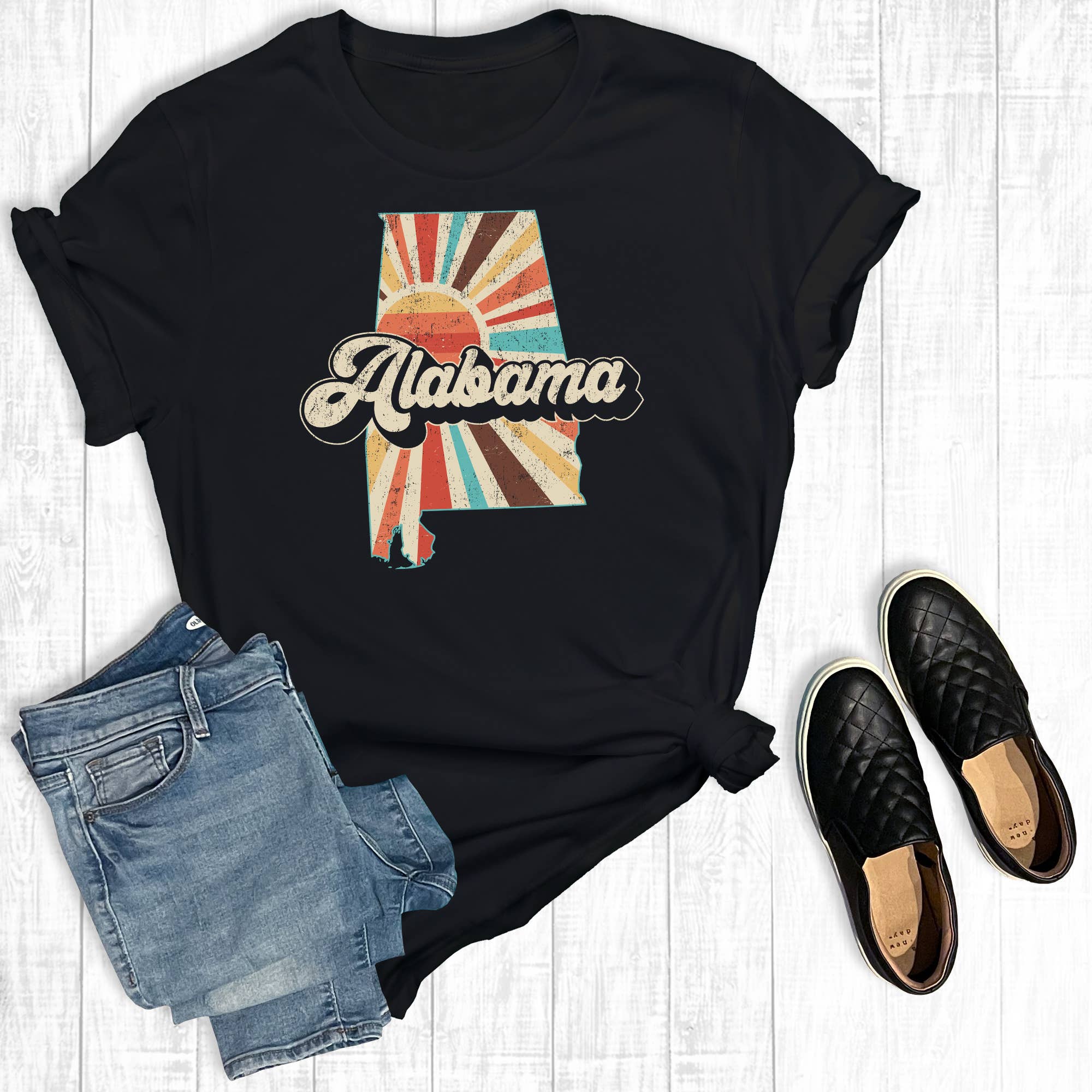 Retro Alabama - Adult & Kids T-Shirts, Sweatshirts & Hoodies apparel design preview 1