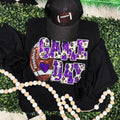 Purple Football Leopard Sequins - Adult & Kids T-Shirts, Sweatshirts & Hoodies apparel design preview 1