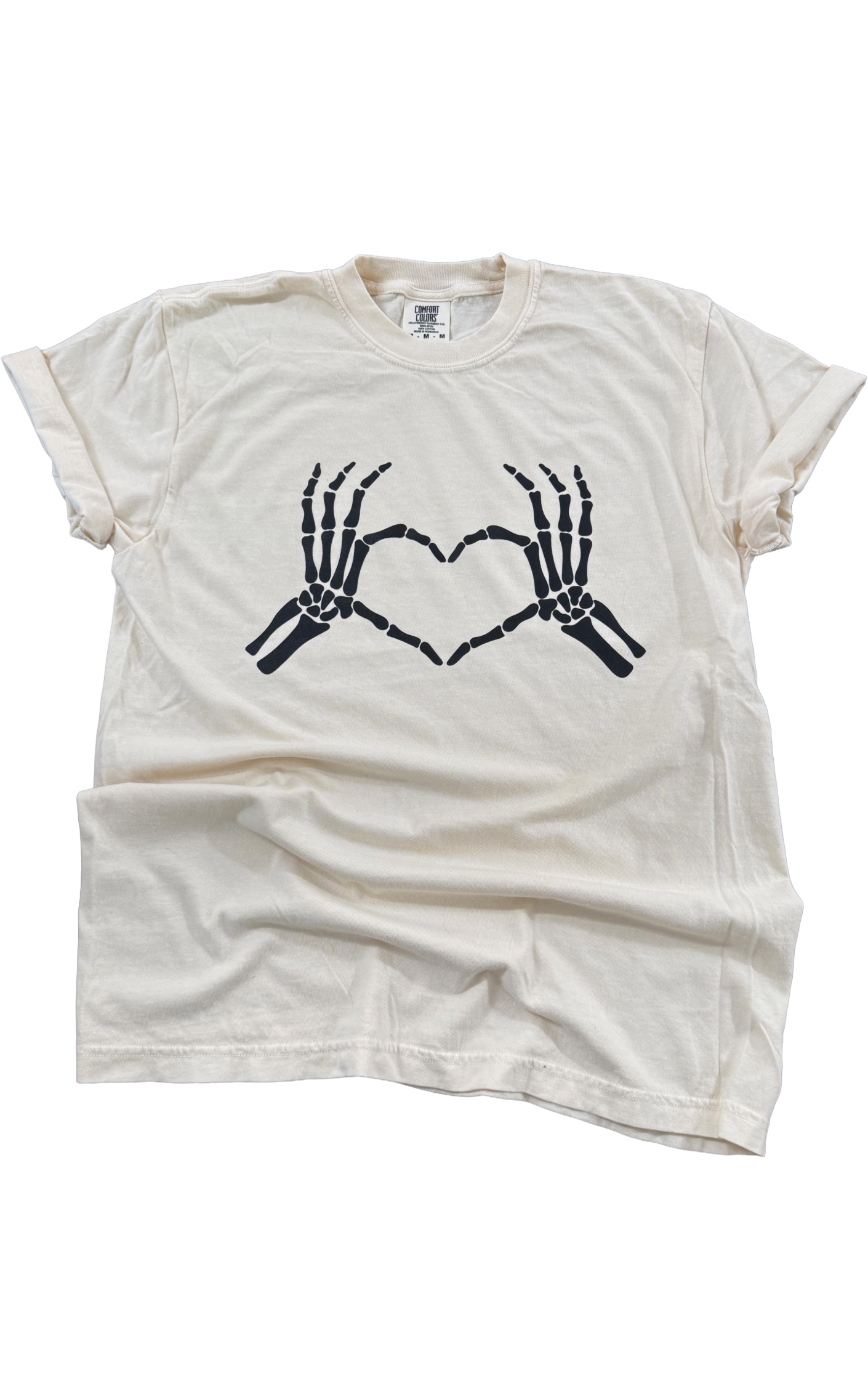 Black Skeleton Heart Hands - Adult & Kids T-Shirts, Sweatshirts & Hoodies apparel design preview 1