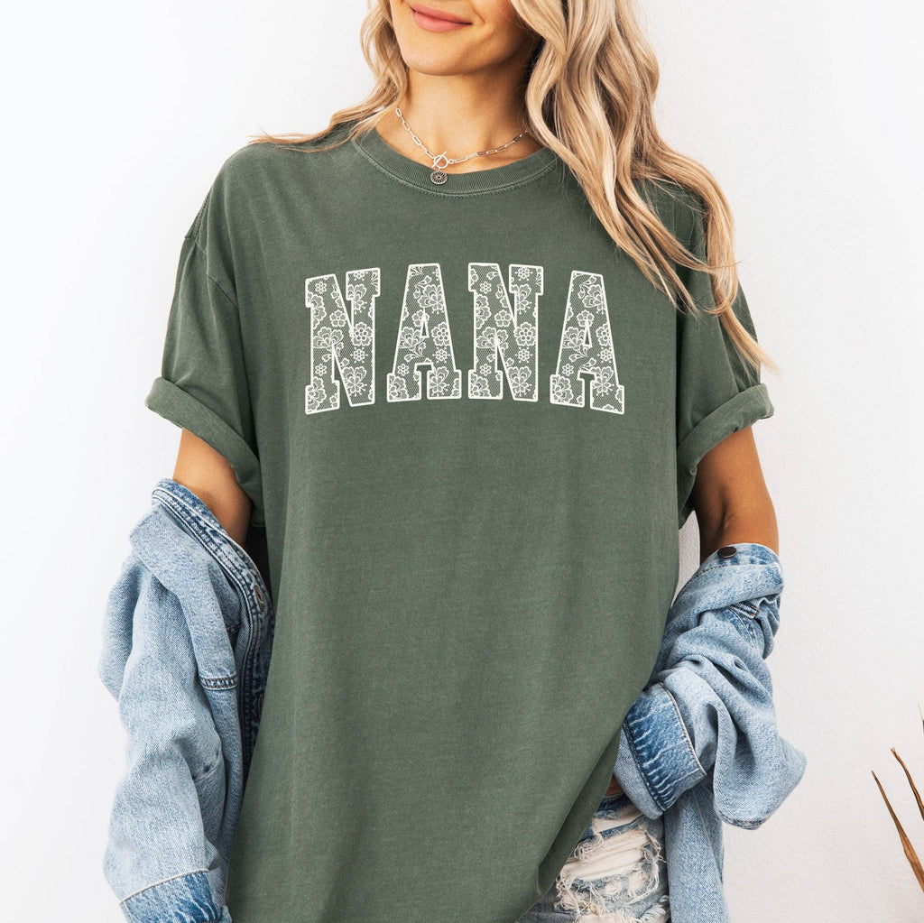 Nana, Faux Lace, Coquette, Varsity, Mother's Day - Adult & Kids T-Shirts, Sweatshirts & Hoodies apparel design preview 1