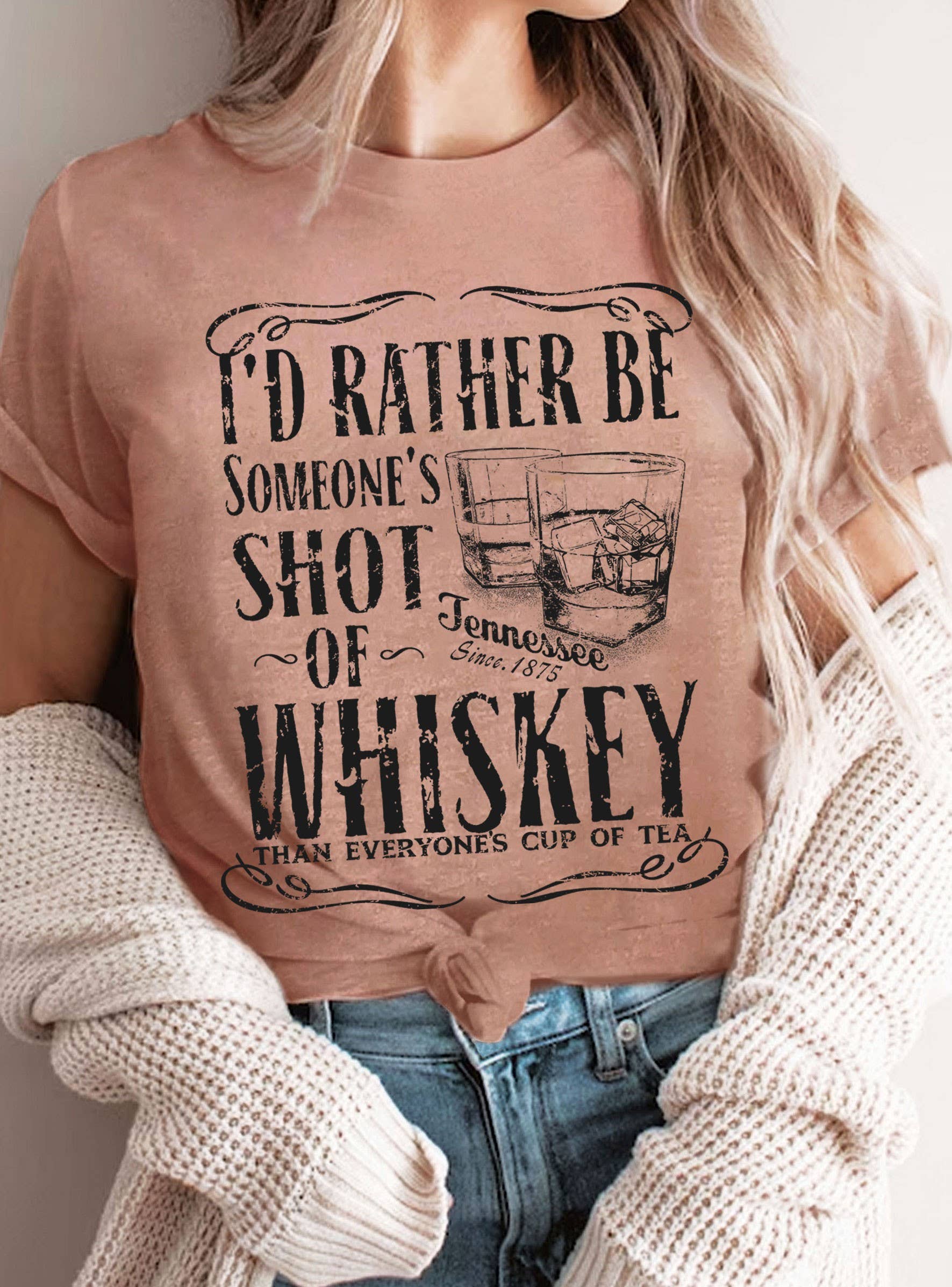 Shot of Tennessee Whiskey Graphic - Adult & Kids T-Shirts, Sweatshirts & Hoodies apparel design preview 1